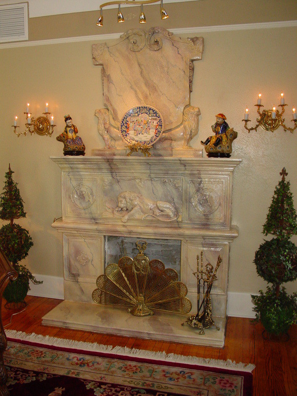 Faux Marble Fireplace